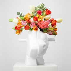 Used Jeff Koons, Split Rocker Vase, Art, Limited Edition, Interior, Limoges porcelain