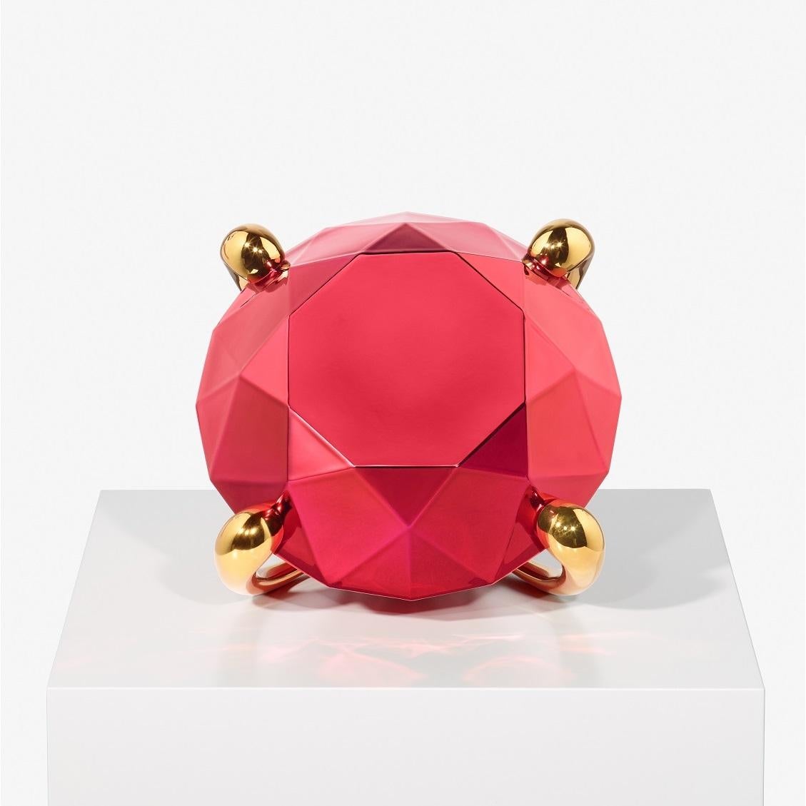 Escultura Diamante Rojo de Jeff Koons, Porcelana, Objetos de lujo, Arte contemporáneo