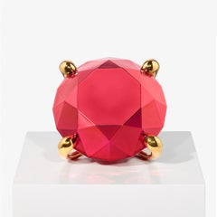 Used Red Diamond Sculpture by Jeff Koons, Porcelain, Luxury Objects, Contemporary Art
