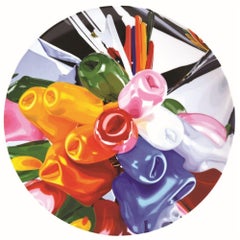 Assiette à coupe tulipes - Jeff Koons, contemporain, porcelaine émaillée, décoration