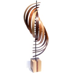 Mid-Century Modern Inspired Contemporary Wood Sculpture by Jeff L.