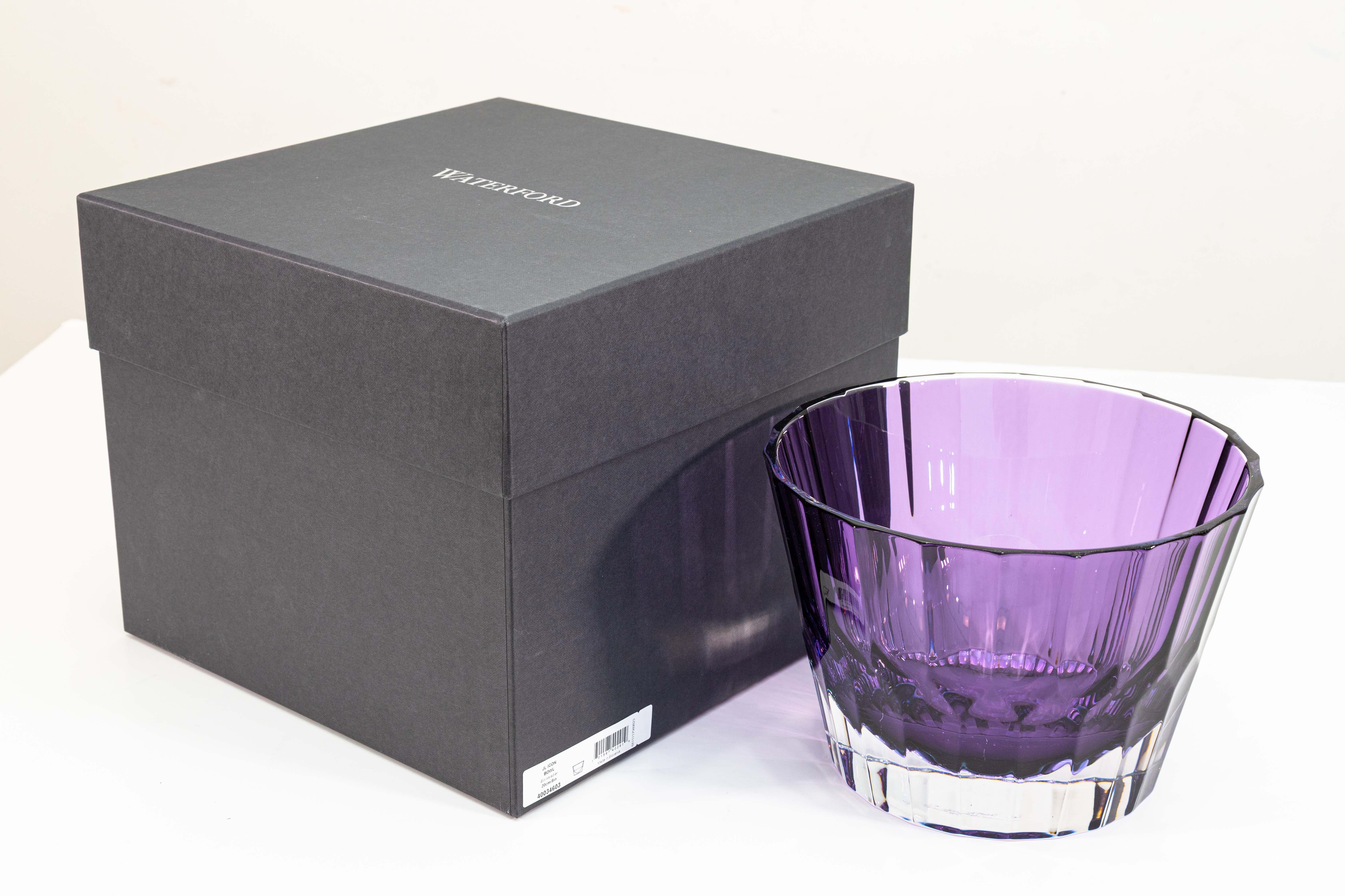 Jeff Leatham für Waterford Icon Lila Amethyst Bleikristall 9
