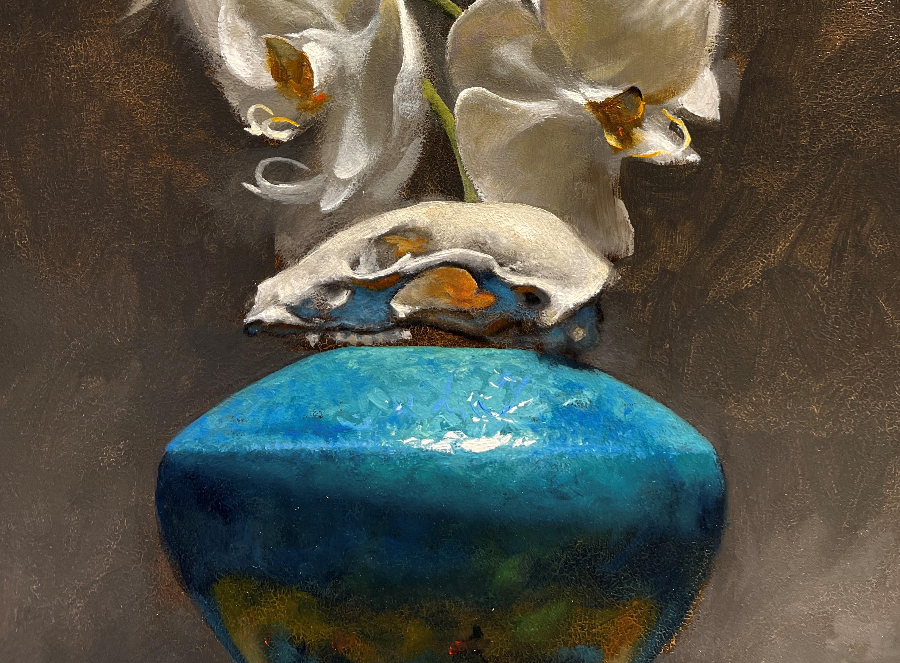 orchid oil painting
