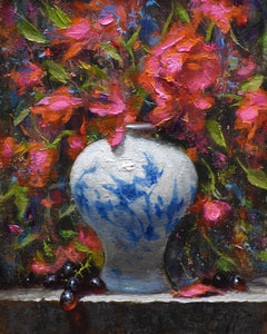 "Red Burst", Oil Painting