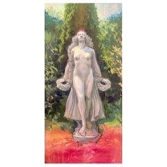 Olio su tavola incorniciato "Madonna" di Jeff Markowsky