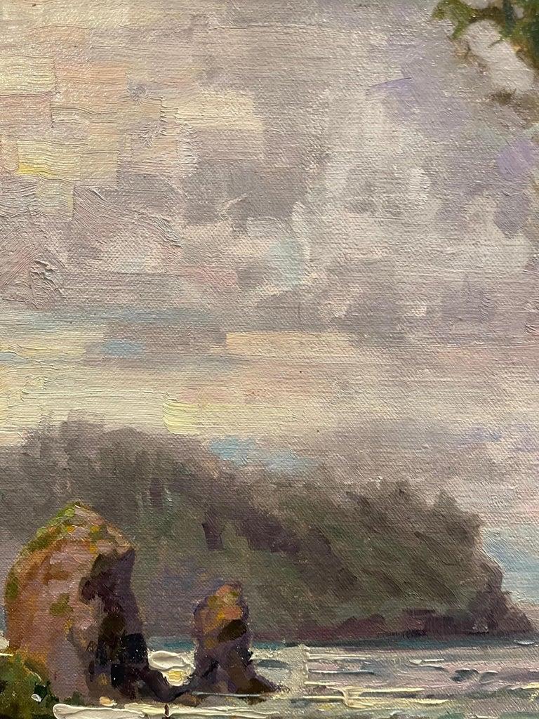 Gerahmtes Ölgemälde auf Leinwand „Trinidad Bay - Eureka“, Strandszene, Jeff Markowsky, gerahmt im Angebot 5