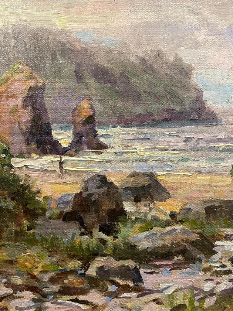 Gerahmtes Ölgemälde auf Leinwand „Trinidad Bay - Eureka“, Strandszene, Jeff Markowsky, gerahmt im Angebot 8