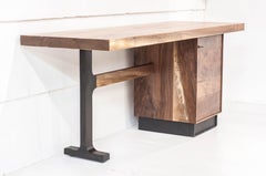 Jeff Martin Joinery Shaker Desk in Claro Walnut and Cast Bronze