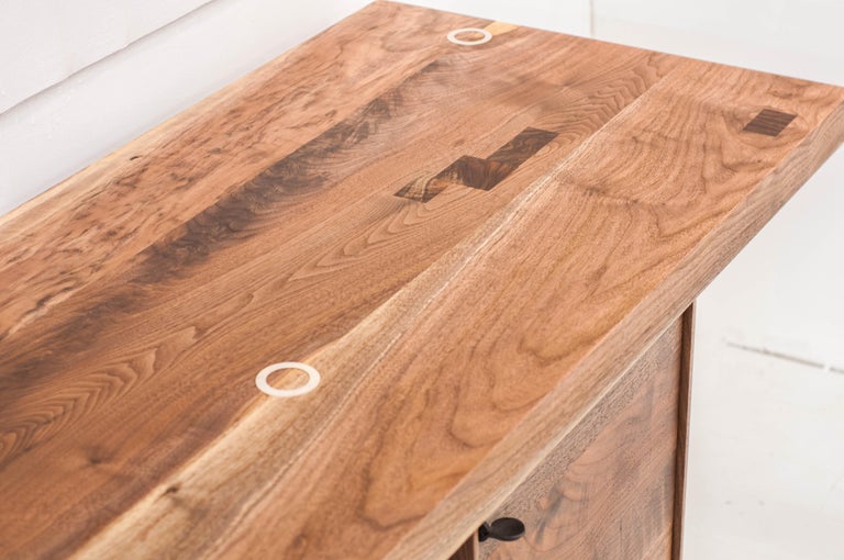 Jeff Martin Joinery Shaker Desk in Claro Walnut and Cast Bronze at 1stDibs desk joinery