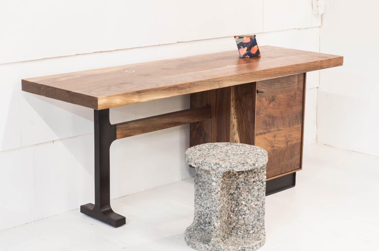 Jeff Martin Joinery Shaker Desk in Claro Walnut and Cast Bronze at 1stDibs desk joinery