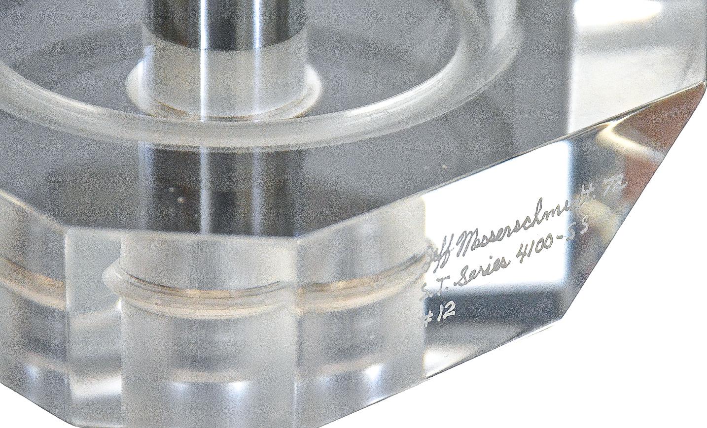 Due rare sculture geometriche moderne in lucite e acciaio di Jeff Messerschmidt 1972 in vendita 16
