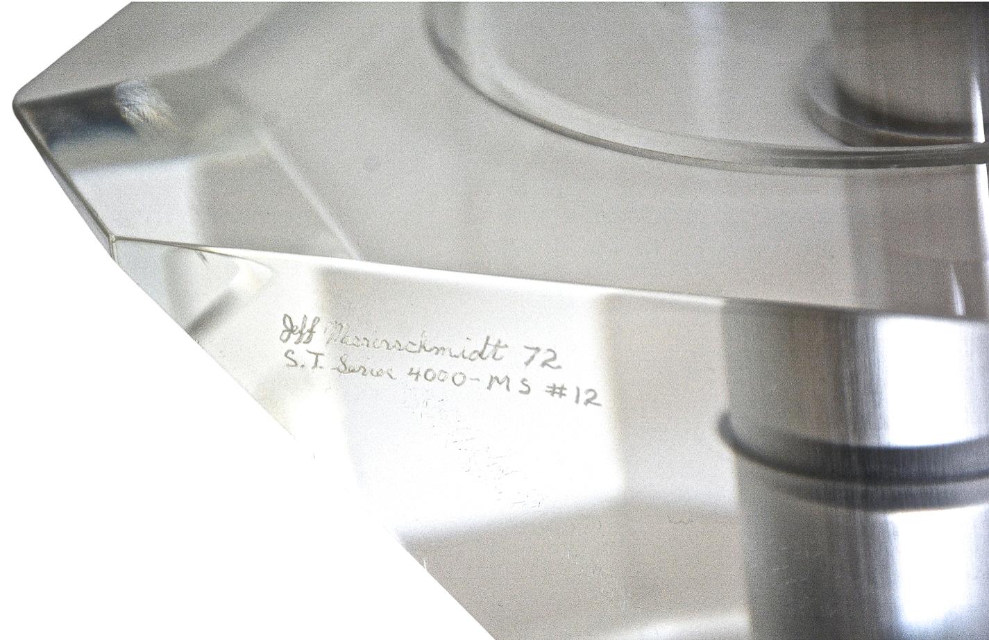 Due rare sculture geometriche moderne in lucite e acciaio di Jeff Messerschmidt 1972 in vendita 7