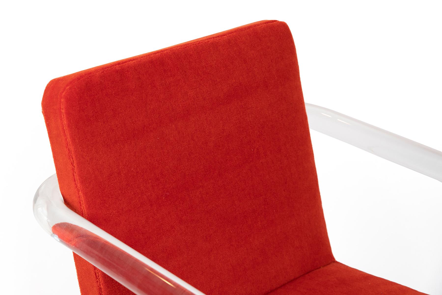 Jeff Messerschmidt Lucite and Mohair Chairs 1