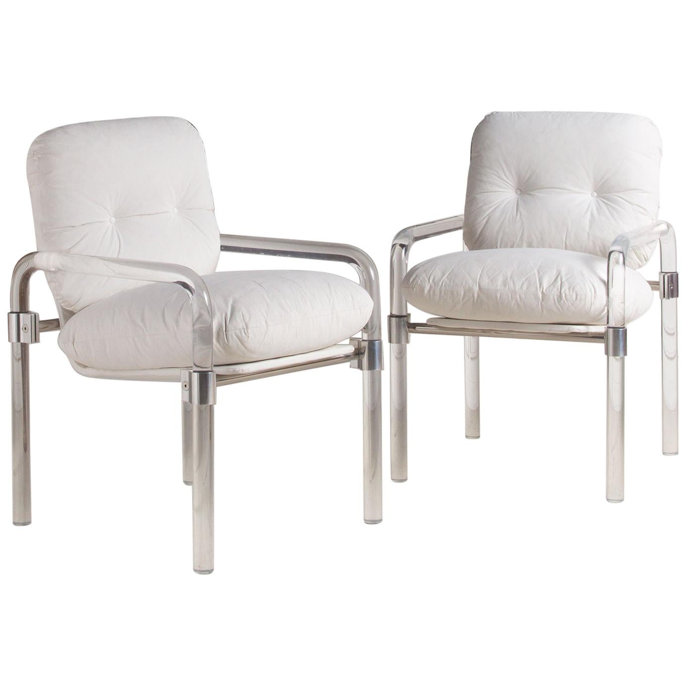 Jeff Messerschmidt Pair of Lucite Dining Chairs