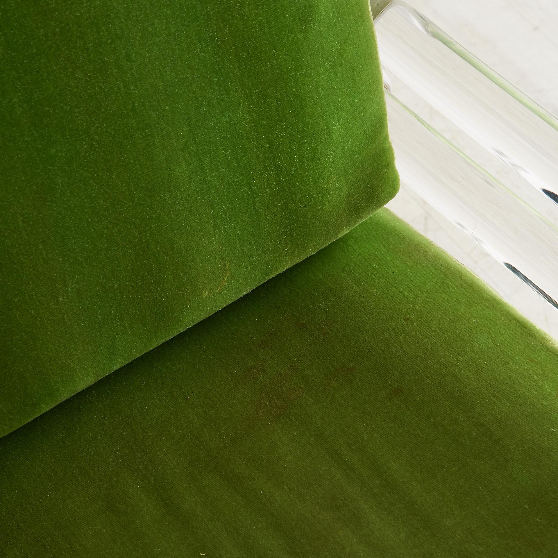 20th Century Jeff Messerschmidt Pipeline Chair in Green Fabric