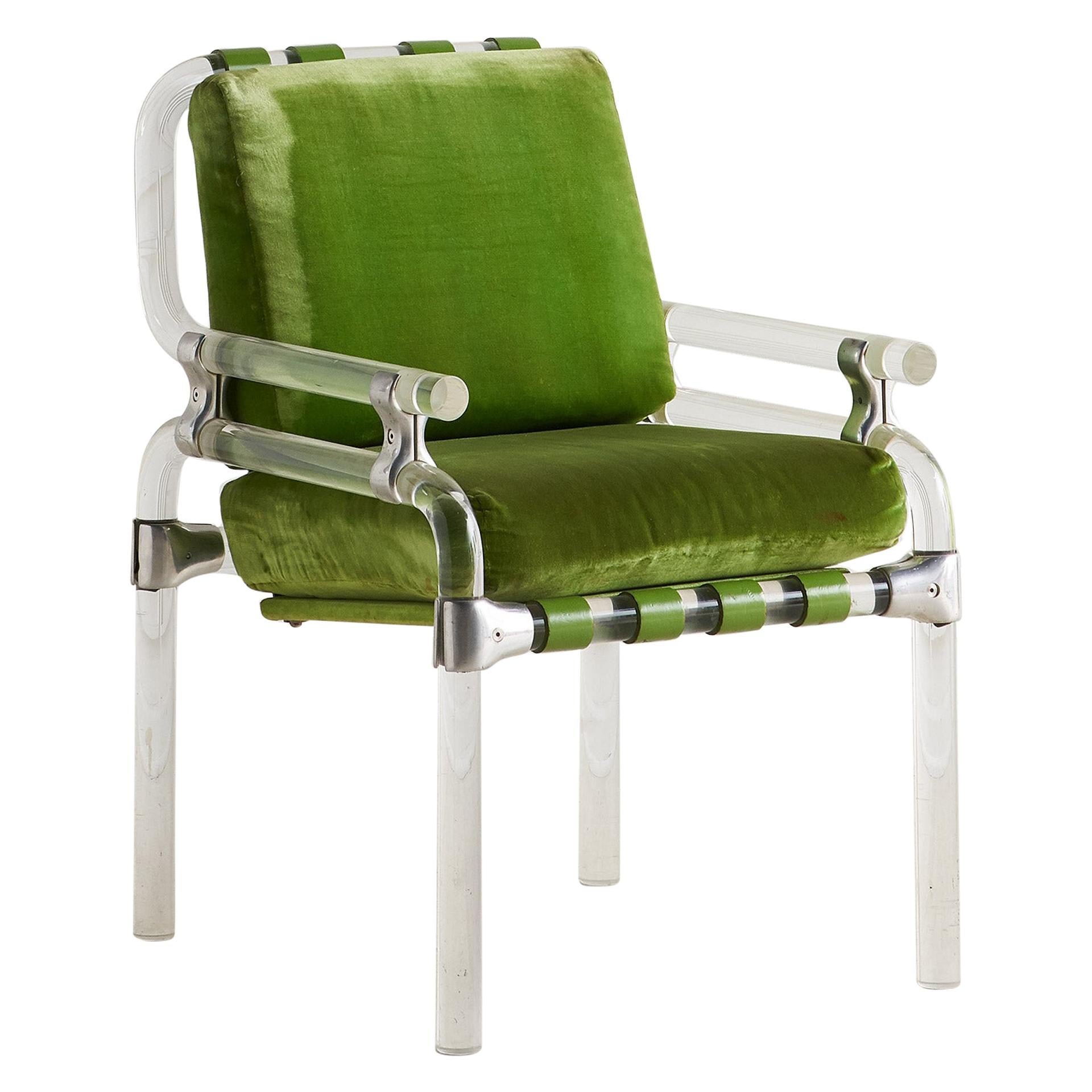 Jeff Messerschmidt Pipeline Chair in Green Fabric