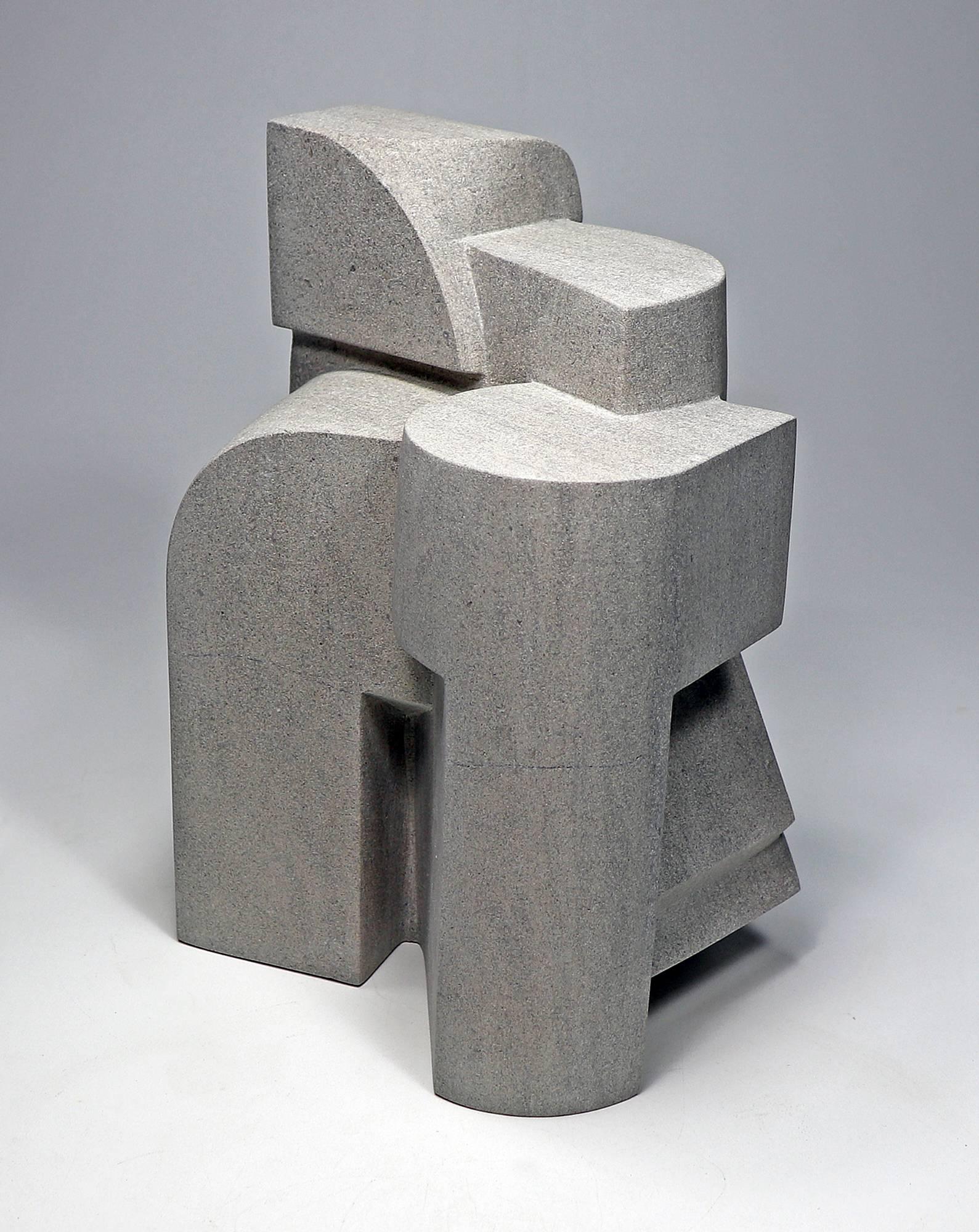 Antikythera - Gray Abstract Sculpture by Jeff Metz