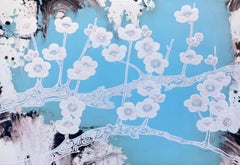 Hanami_2022_Jeff Muhs_Oil on Canvas_Floral_Blue/White