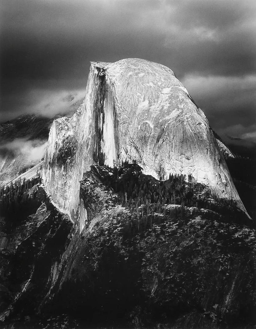 Half Dome, Thunderstorm Yosemite, California - Photograph by Jeff Nixon