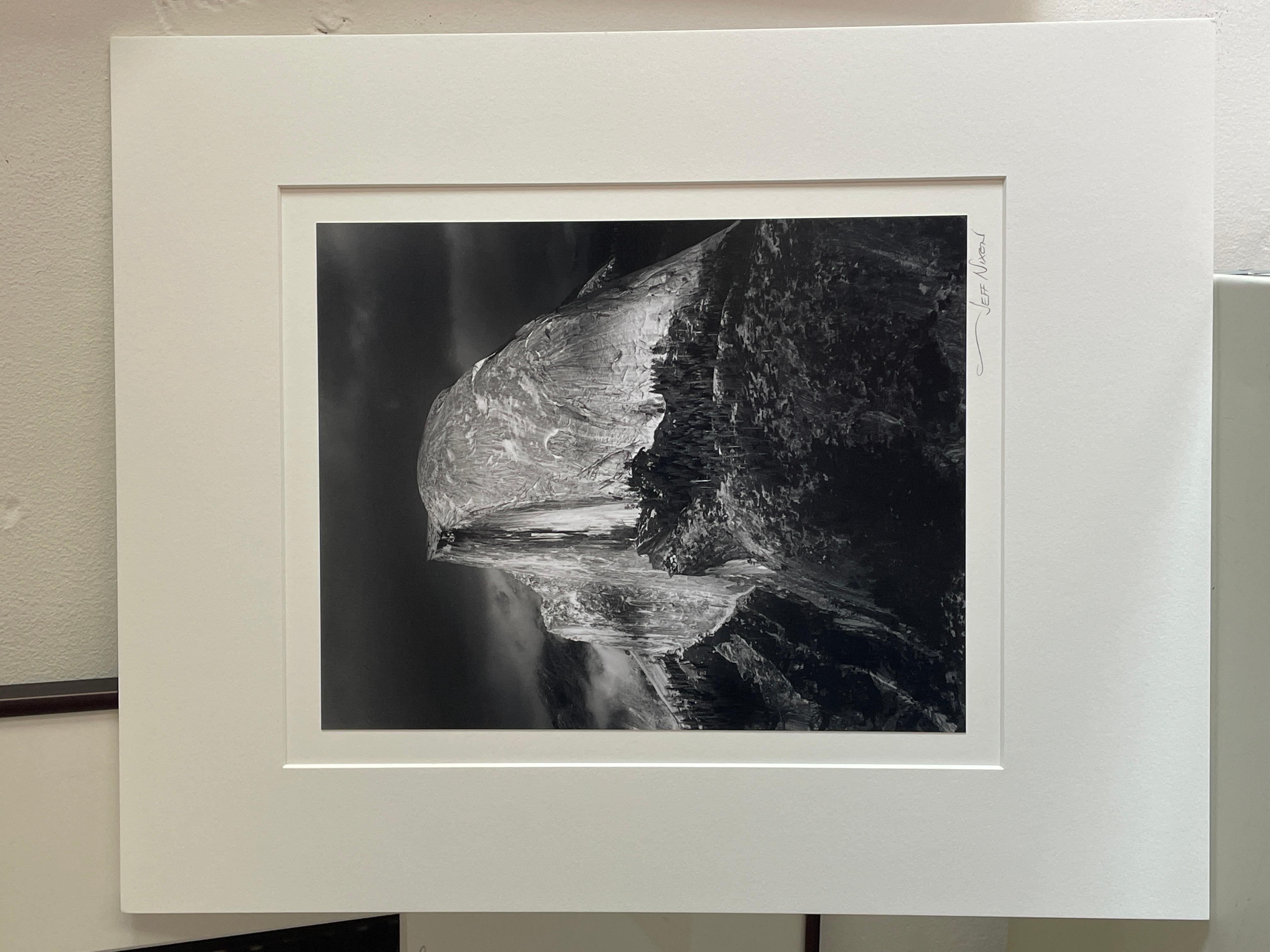 Half Dome, Thunderstorm Yosemite, California - Gray Landscape Photograph by Jeff Nixon