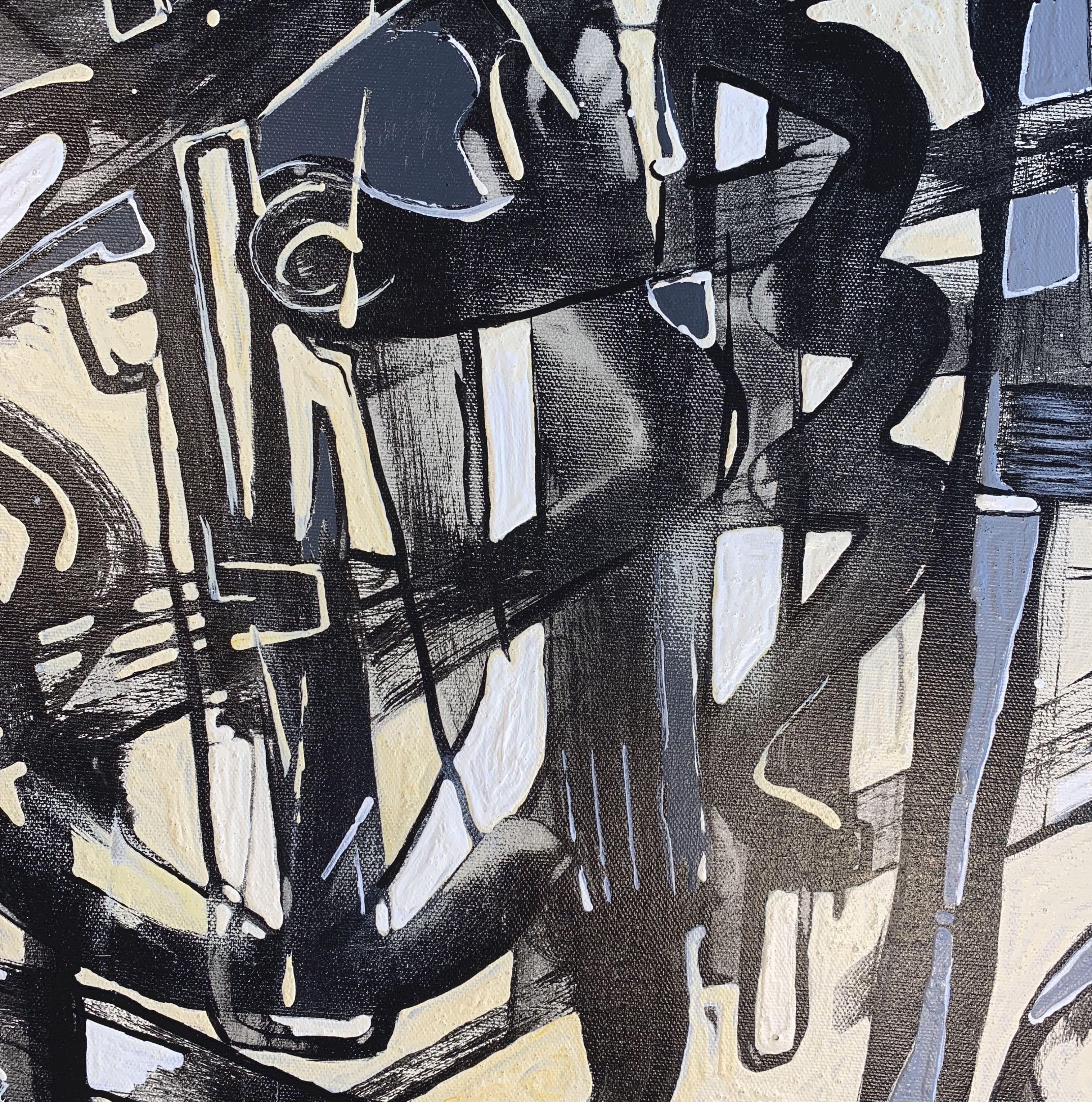 CRISIS QUE CRISIS, Pintura, Acrílico sobre lienzo - Painting Abstracto de Jeff Rosen