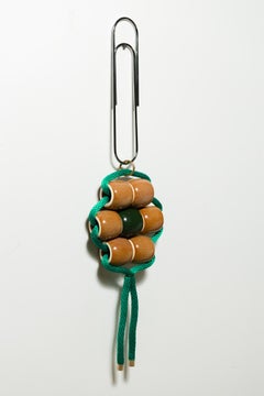 "Beaded Flower 5" Oversized Glazed Stoneware Beads, Ceramic, Flora Hanging Piece