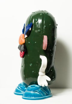 "Pretty Pickle" Stoneware, Ceramics, Food, Children's Toy Motif, Humor