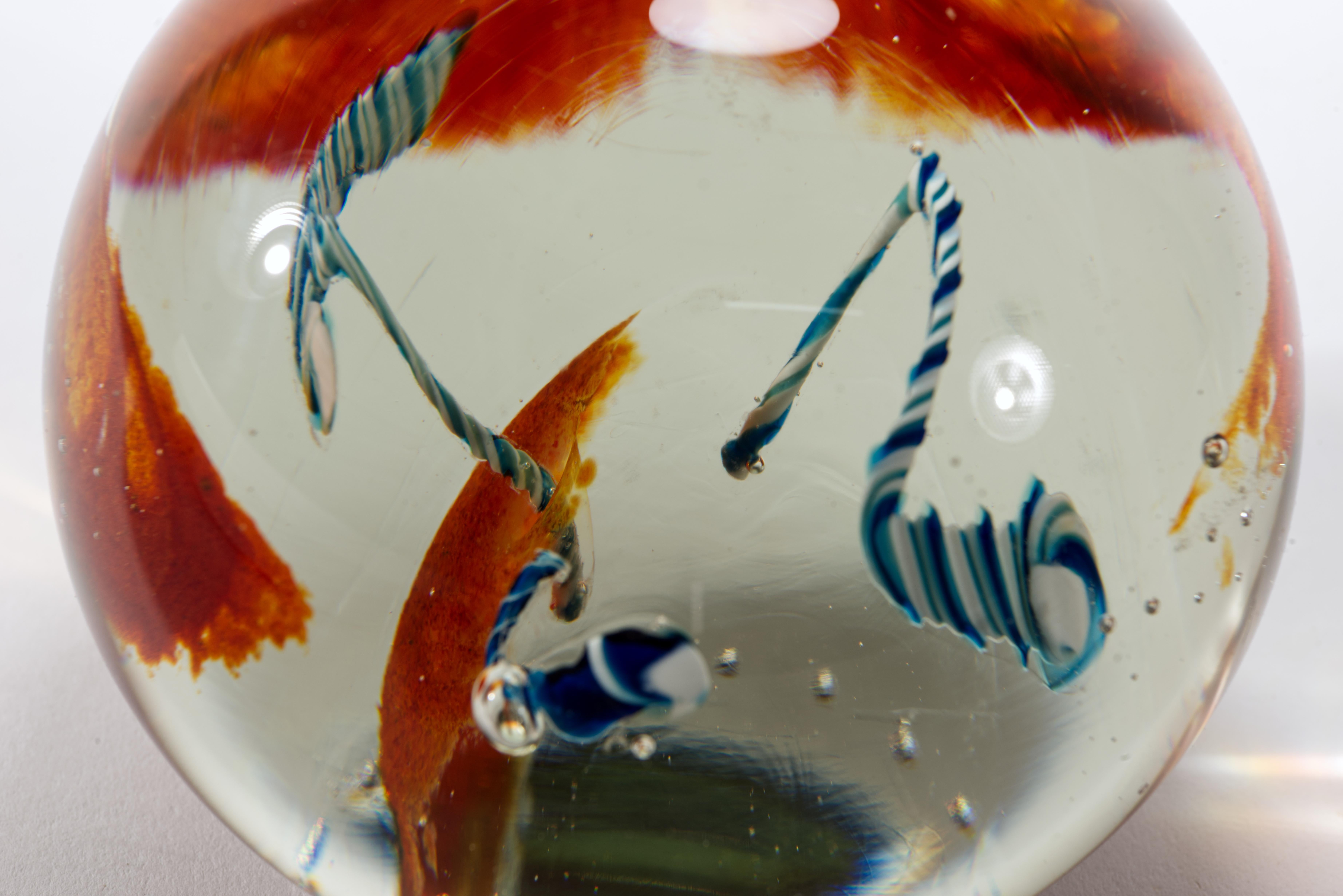Jeff Seely Large Paperweight, American Studio Art Glass 1980s For Sale 5