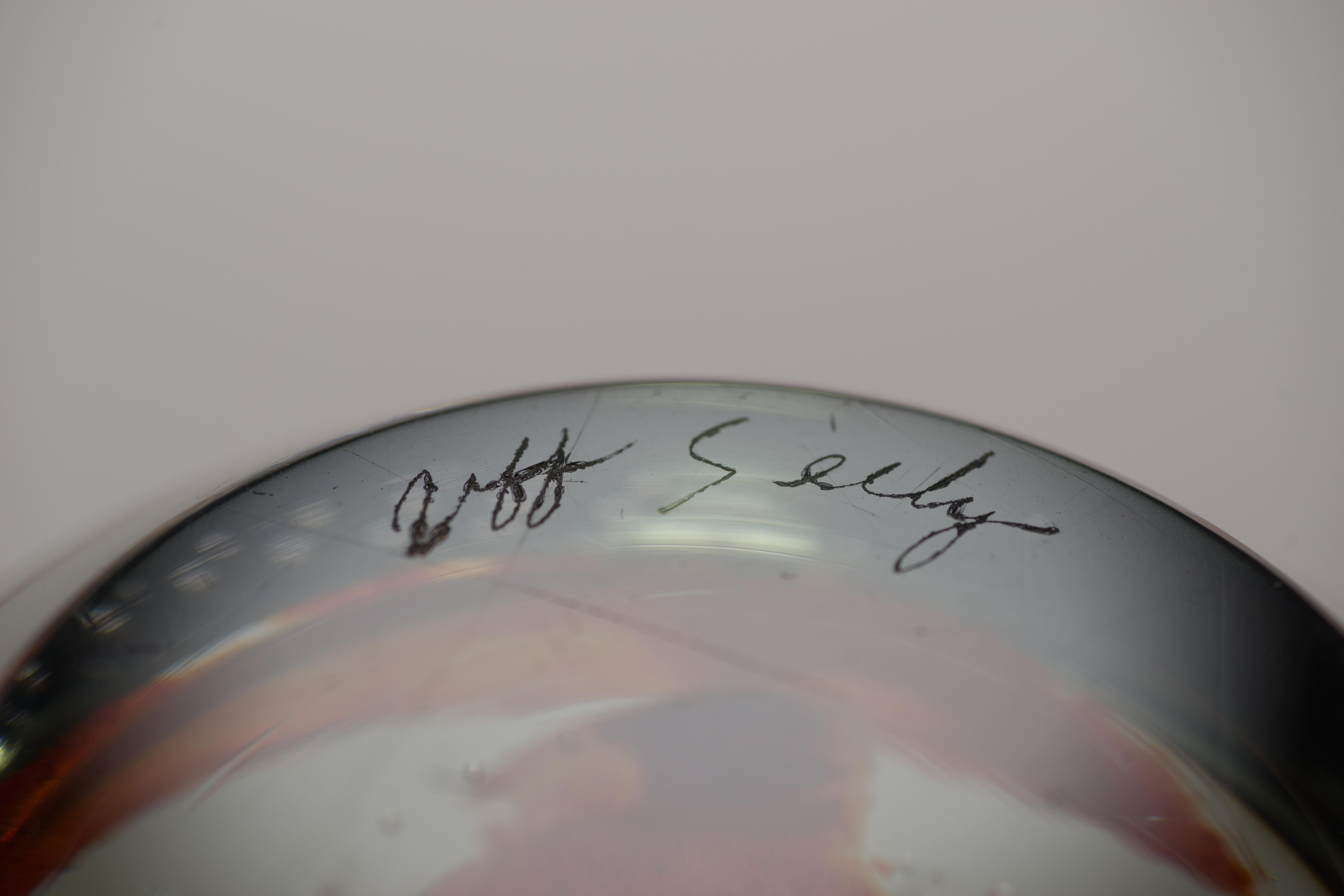 Jeff Seely Large Paperweight, American Studio Art Glass 1980s For Sale 2