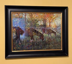 "Grazers" - Expressionist Soft Pastel Painting on Sanded Paper