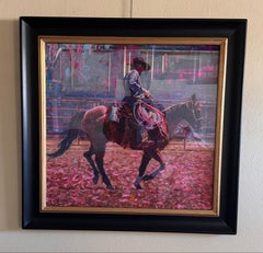 "Pink Rope" - Expressionist Gouache Painting on Illustration Board