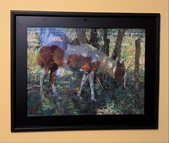 "The Fence Inspector" - Original Soft Pastel Still-Life Painting on Sanded Paper