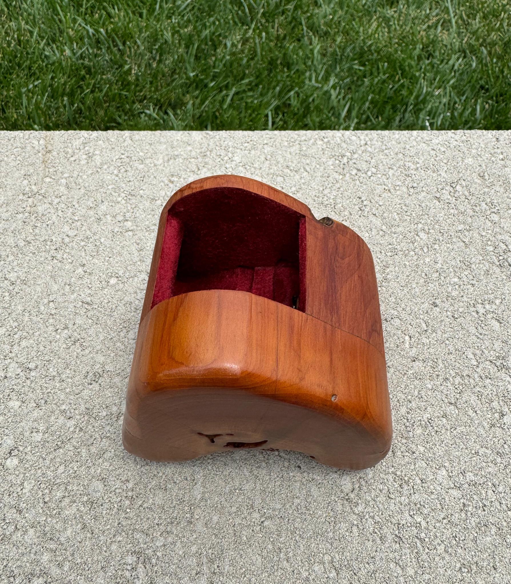 Jeff Trag Handcrafted Sculptural Wood Jewelry / Stash Box, 1988 For Sale 1