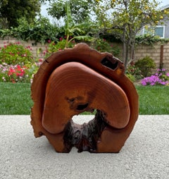 Jeff Trag Handcrafted Sculptural Wood Jewelry / Stash Box, 1988