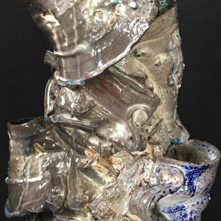 Title: Intergalactic Vessel Series (Various Works IV)
Year: 2016-2017
Materials: Whyman stoneware, Tom Coleman Porcerlain, North Carolina Mt. Clays + various materials (details upon request)
Fired Method: Wood/soda fired. Cone 11-12, Whyman