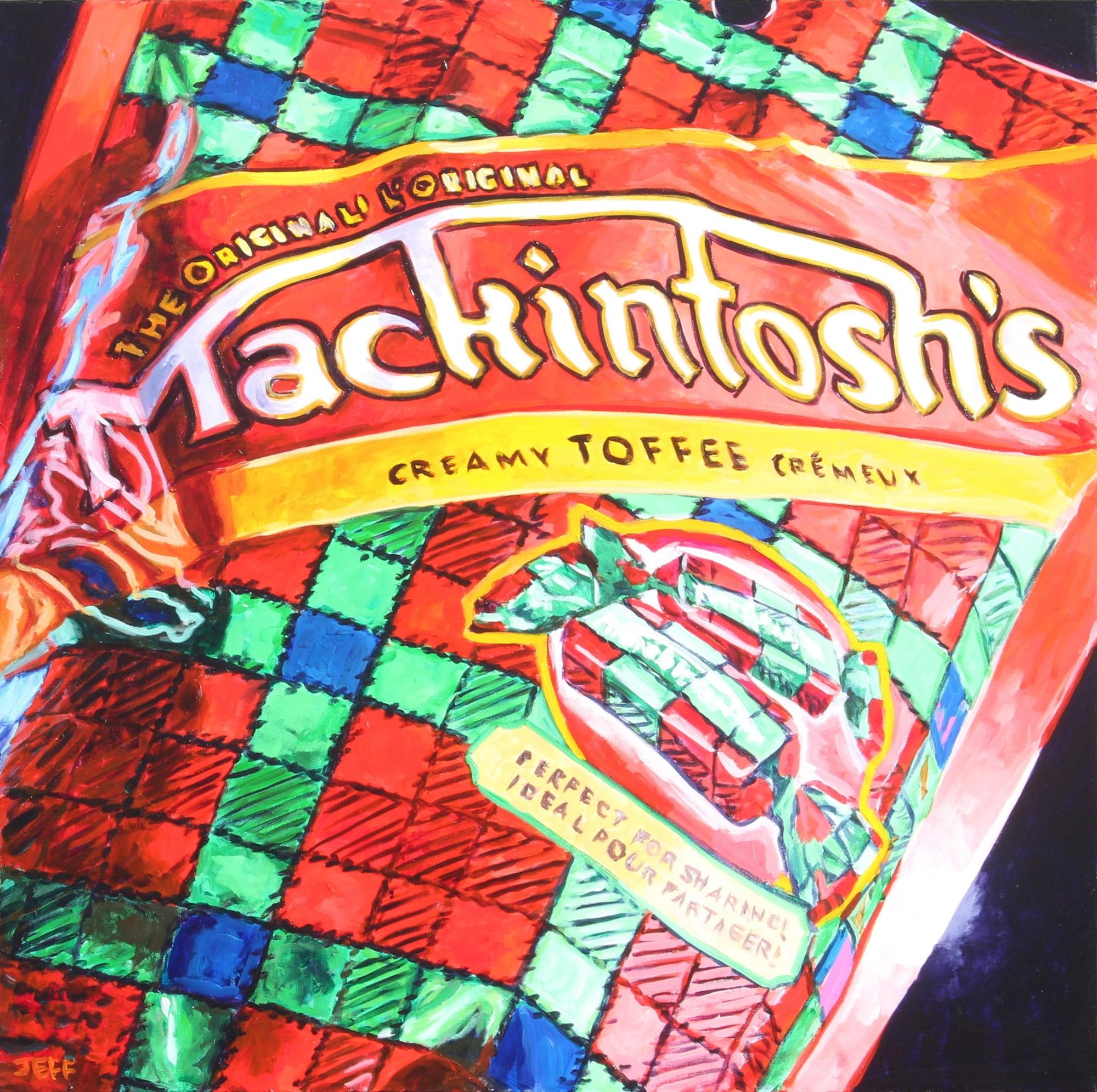 Jeff Wilson Still-Life Painting - MACKINTOSH'S TOFFEE - acrylic on canvas