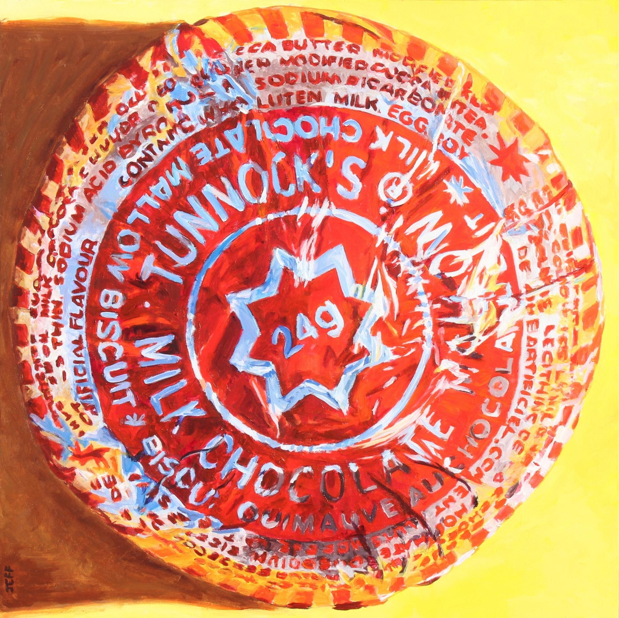 Jeff Wilson Still-Life Painting - TEACAKE- acrylic on canvas