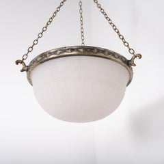Jefferson 2112 Moonstone Glass Plafonnier Pendant Light