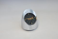 Jefferson 500 Space Age Chrome Rocket Shape Desk Top Clock