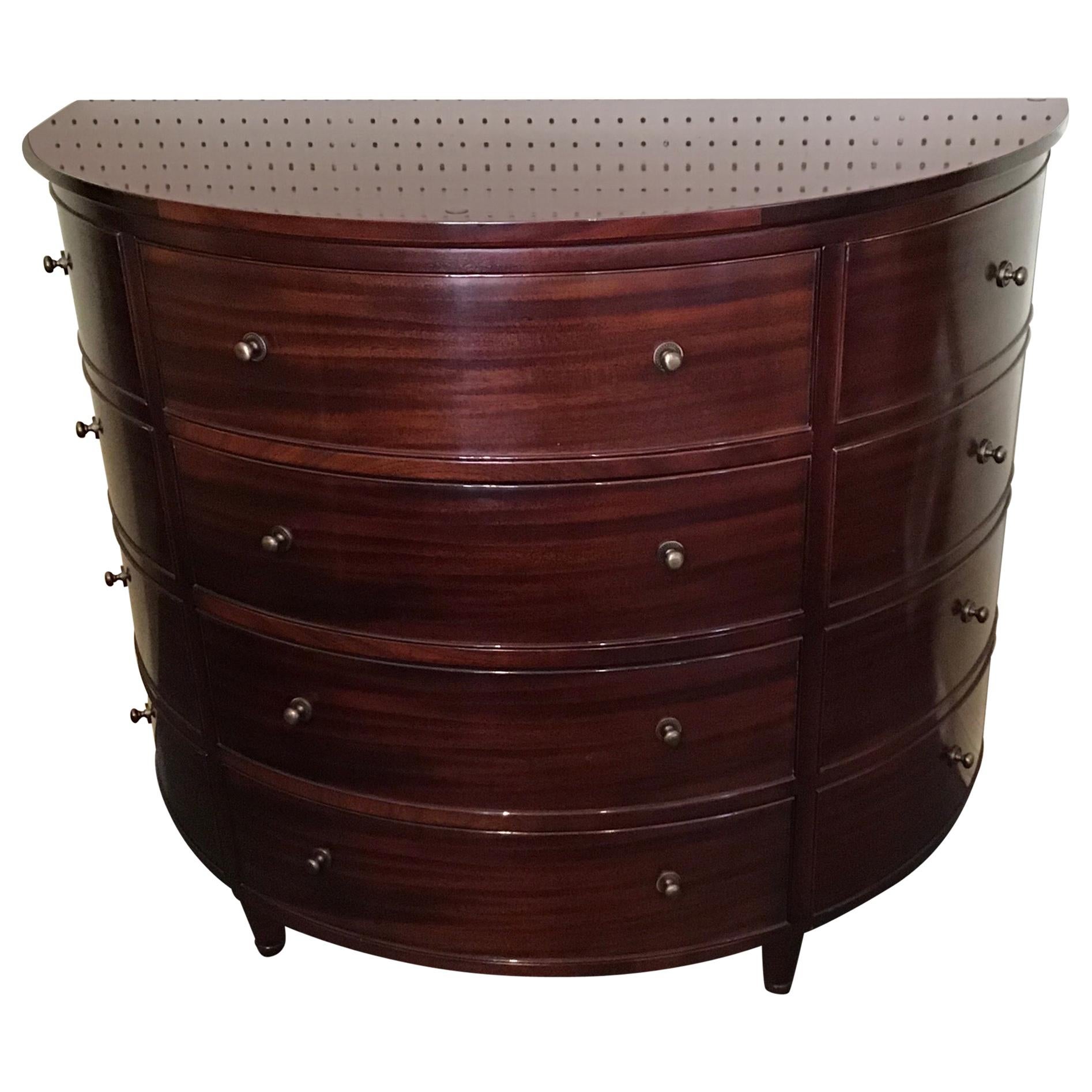 "Jefferson" Demilune Commode Chest by Thomas Pheasant for Baker