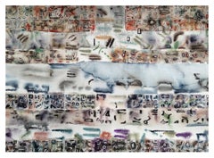 Vintage Dimensional Symbolic Abstract #3, Signed 1977, 22x29 Inches