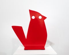 "Escultura abstracta de acero "Cardenal