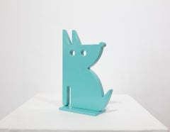 "Sitting Dog" Abstract Steel Sculpture