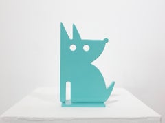 "Sitting Dog" Abstract Steel Sculpture