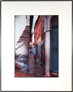 "Street in Chaouen, Morocco" Cibachrome photograph