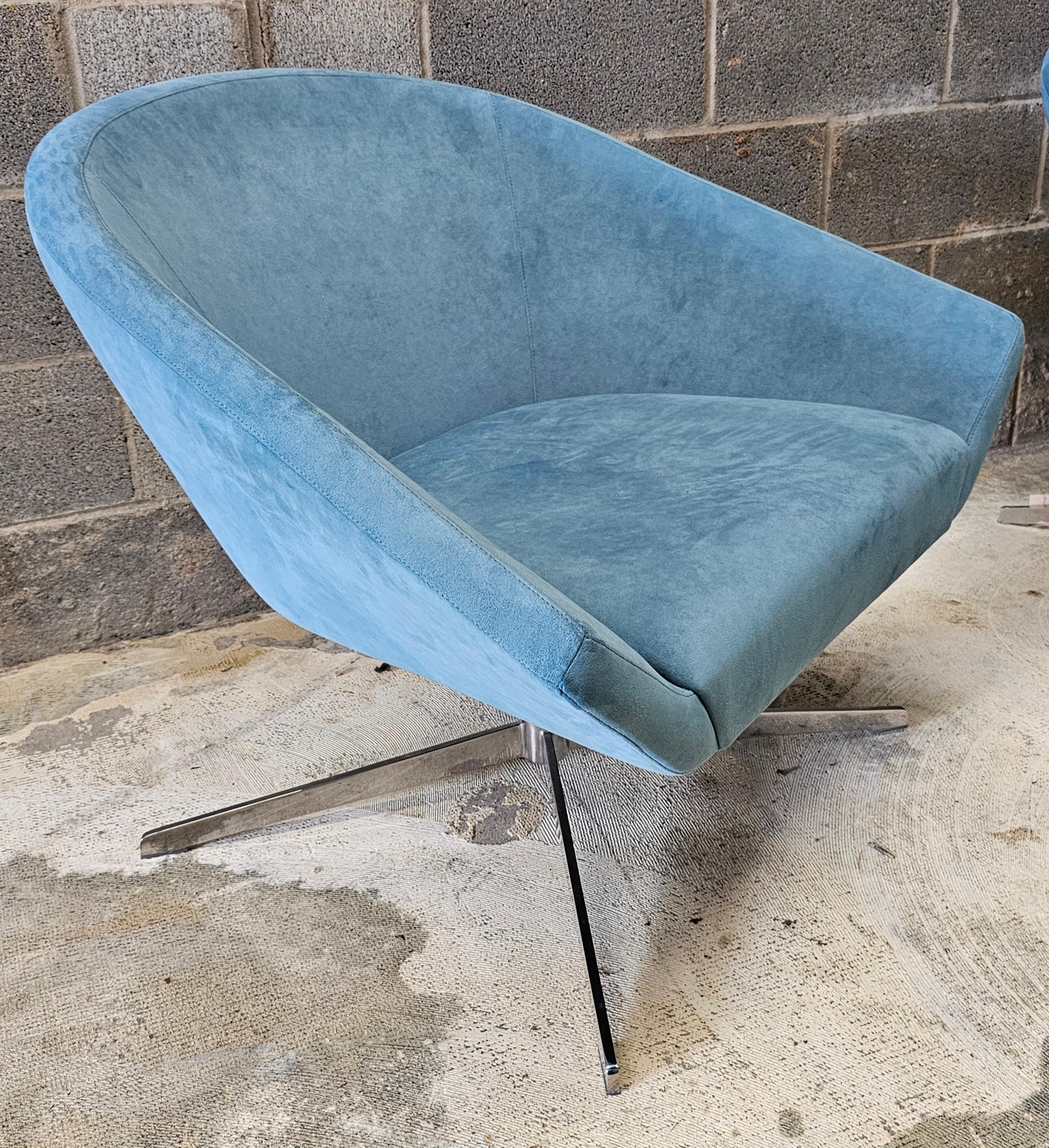 Jeffrey Bernett para Bernhardt Remy Sillón Giratorio Tapizado en Piel, Pareja Moderno en venta