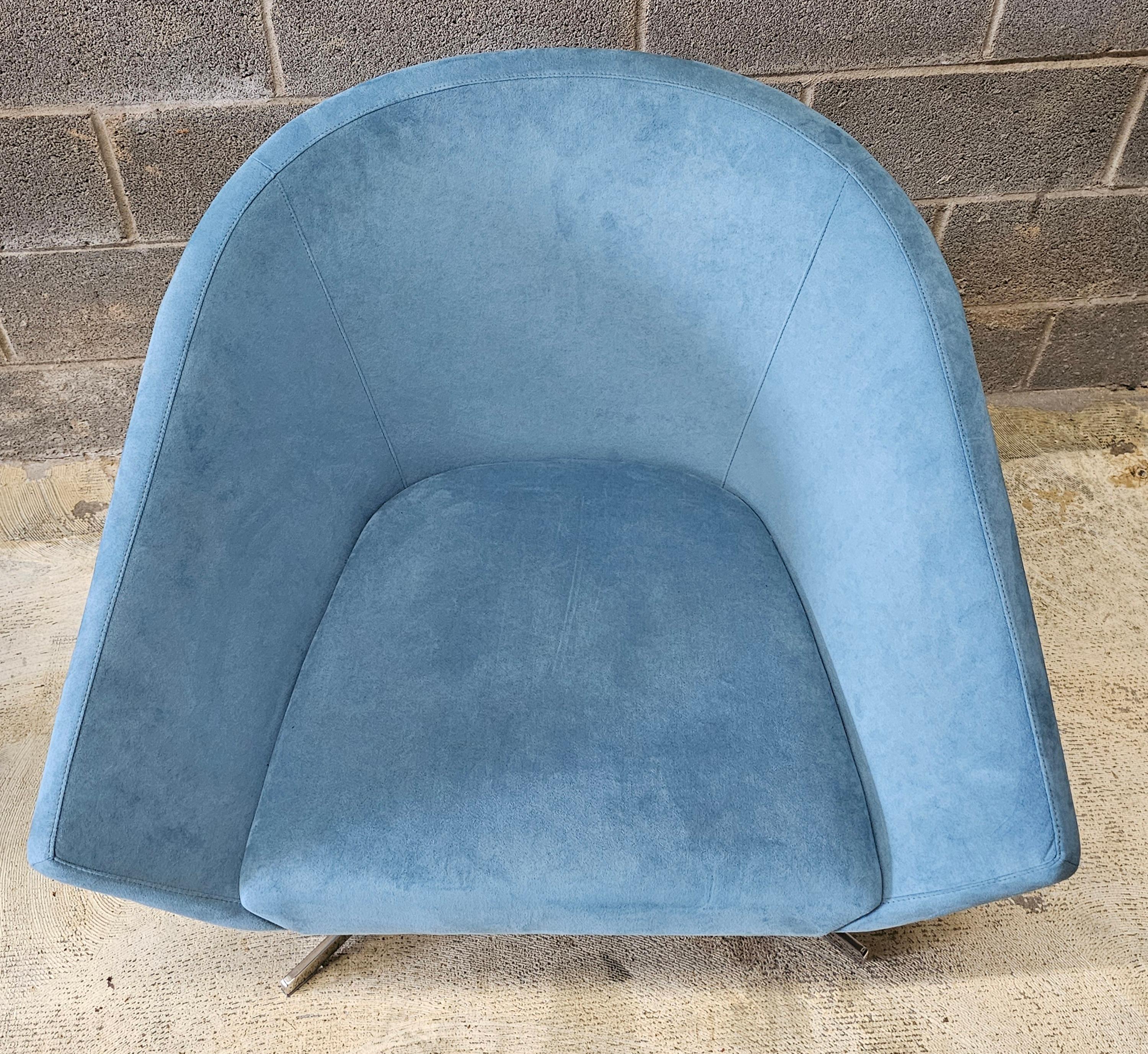 Jeffrey Bernett para Bernhardt Remy Sillón Giratorio Tapizado en Piel, Pareja en Bueno estado para la venta en Germantown, MD