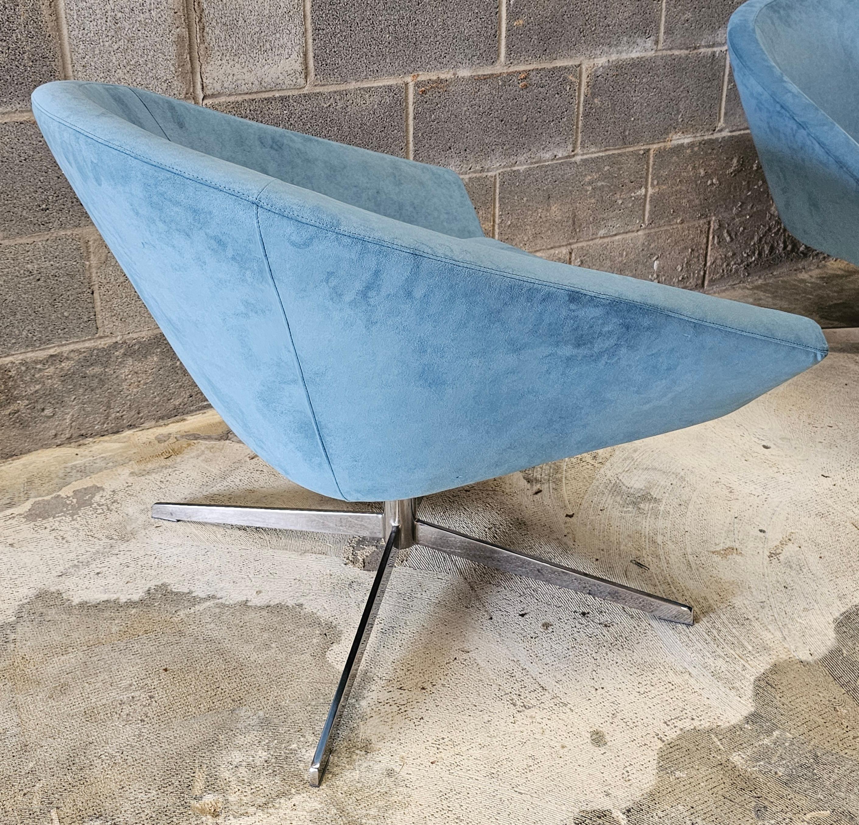 Jeffrey Bernett para Bernhardt Remy Sillón Giratorio Tapizado en Piel, Pareja Cuero en venta