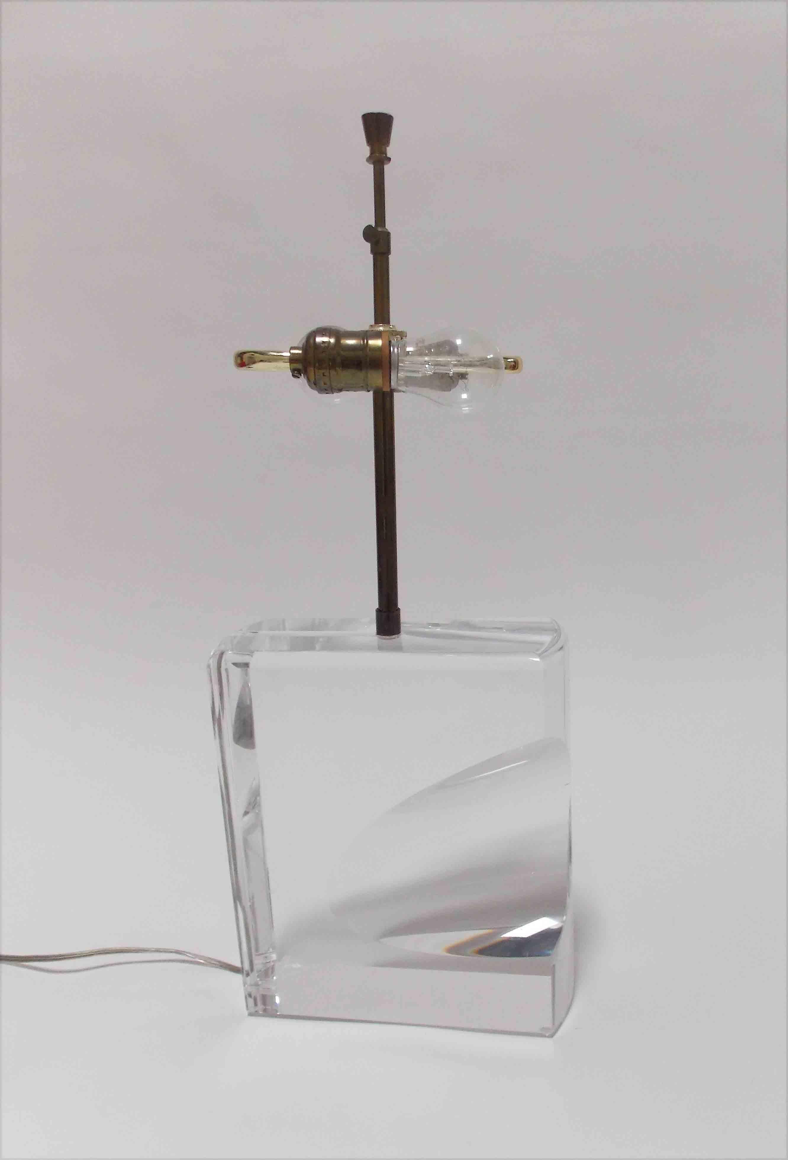 Late 20th Century Jeffrey Bigelow Acrylic Table Lamp