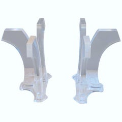 Jeffrey Bigelow Clear Lucite Dining Table Bases-Signed/Dated 1978